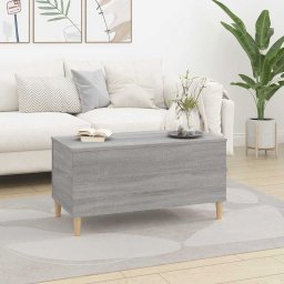 vidaXL Salontafel 90x44,5x45 cm bewerkt hout grijs sonoma eikenkleurig