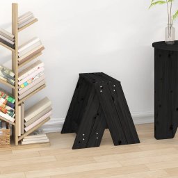 vidaXL Krukken 2 st 40x40x45 cm massief grenenhout zwart