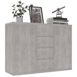 vidaXL Dressoir 88x30x65 cm bewerkt hout betongrijs