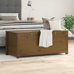 vidaXL Opbergbox honingbruin 110x50x45,5 cm massief grenenhout