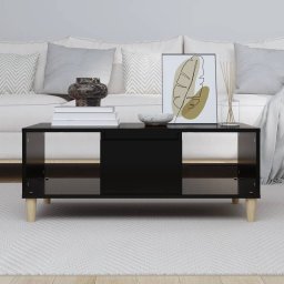 vidaXL Salontafel 90x50x36,5 cm bewerkt hout zwart