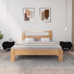vidaXL Nachtkastjes 2 st 50x46x50 cm bewerkt hout zwart