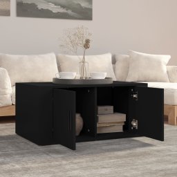 vidaXL Salontafel 80x50x36 cm bewerkt hout zwart