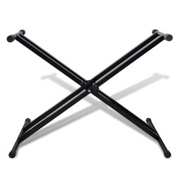 vidaXL Verstelbare keyboardstandaard dubbel X-frame
