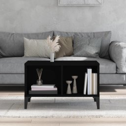 vidaXL Salontafel 60x50x36,5 cm bewerkt hout zwart