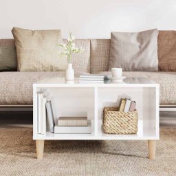vidaXL Salontafel 60x50x36,5 cm bewerkt hout hoogglans wit