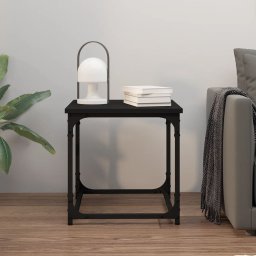 vidaXL Bijzettafel 40x40x40 cm bewerkt hout zwart