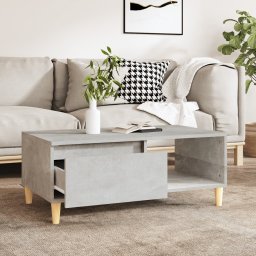 vidaXL Salontafel 90x50x36,5 cm bewerkt hout betongrijs
