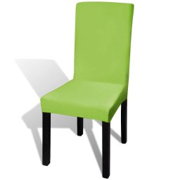 vidaXL Stoelhoezen 6 st stretch recht groen