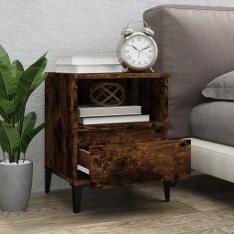 vidaXL Nachtkastje 40x35x50 cm gerookt eikenkleurig