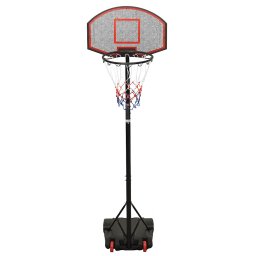 vidaXL Basketbalstandaard 216-250 cm polyethyleen zwart