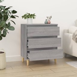 vidaXL Dressoir 60x35x70 cm bewerkt hout grijs sonoma eikenkleurig
