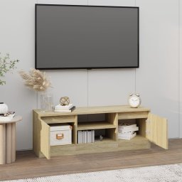 vidaXL Tv-meubel met deur 102x30x36 cm sonoma eikenkleurig