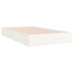 vidaXL Bedframe massief hout wit 90x200 cm
