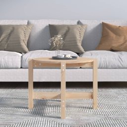vidaXL Salontafel Ø 62,5x45 cm massief grenenhout