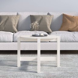 vidaXL Salontafel Ø62,5x45 cm massief grenenhout wit