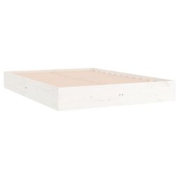 vidaXL Bedframe massief hout wit 150x200 cm
