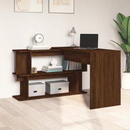 vidaXL Hoekbureau 200x50x76 cm bewerkt hout bruin eikenkleur
