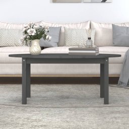 vidaXL Salontafel 110x55x45 cm massief grenenhout grijs