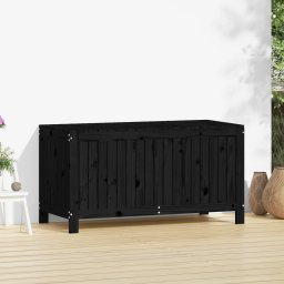 vidaXL Tuinbox 121x55x64 cm massief grenenhout zwart
