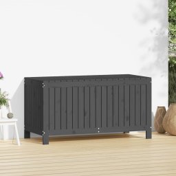 vidaXL Tuinbox 121x55x64 cm massief grenenhout grijs