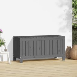 vidaXL Tuinbox 108x42,5x54 cm massief grenenhout grijs