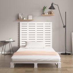 vidaXL Hoofdbord wandmontage 81x3x91,5 cm massief grenenhout wit