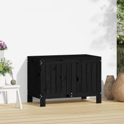 vidaXL Tuinbox 76x42,5x54 cm massief grenenhout zwart