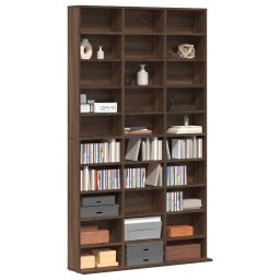 vidaXL Cd-kast 102x23x177,5 cm bewerkt hout bruin eikenkleur