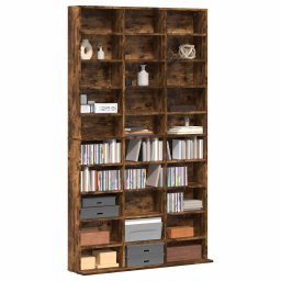 vidaXL Cd-kast 102x23x177,5 cm bewerkt hout gerookt eikenkleurig