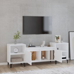 vidaXL Tv-meubel 160x35x55 cm bewerkt hout wit