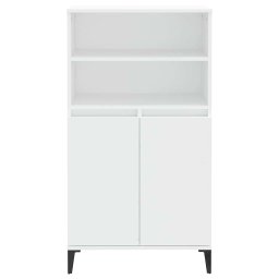 vidaXL Hoge kast 60x36x110 cm bewerkt hout wit