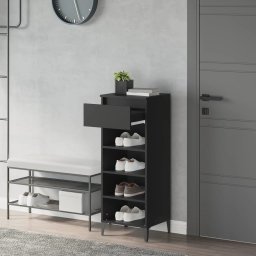 vidaXL Schoenenrek 40x36x105 cm bewerkt hout zwart