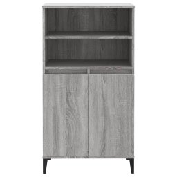 vidaXL Hoge kast 60x36x110 cm bewerkt hout grijs sonoma eikenkleurig