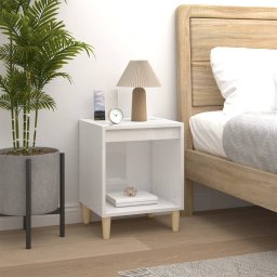 vidaXL Nachtkastjes 2 st 40x35x50 cm hoogglans wit