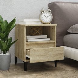 vidaXL Nachtkastje 40x35x50 cm sonoma eikenkleurig