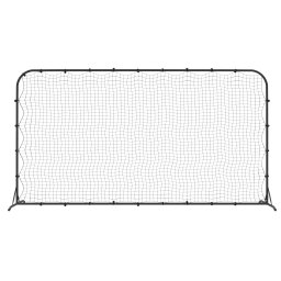 vidaXL Voetbal rebounder 366x90x183 cm HDPE zwart
