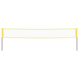 vidaXL Badmintonnet 600x155 cm PE-stof geel en zwart