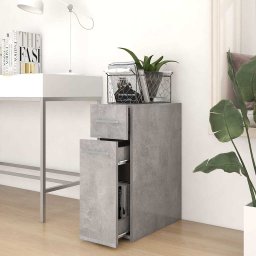 vidaXL Apothekerskast 20x45,5x60 cm bewerkt hout betongrijs