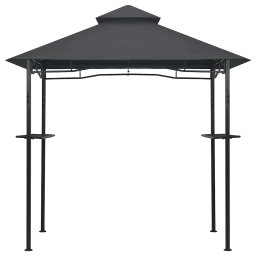 vidaXL Barbecue paviljoen 240x150x255 cm staal antraciet