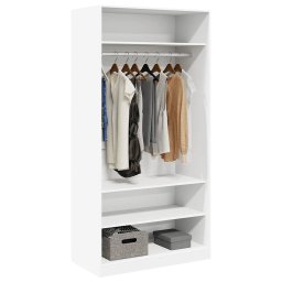 vidaXL Kledingkast 100x50x200 cm bewerkt hout wit
