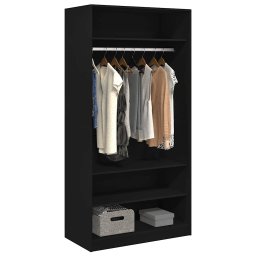 vidaXL Kledingkast 100x50x200 cm bewerkt hout zwart