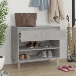vidaXL Schoenenkast 70x36x60 cm bewerkt hout betongrijs