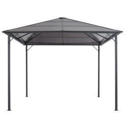 vidaXL Prieel met dak 3x3 m aluminium antracietkleurig