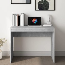 vidaXL Bureau 90x40x72 cm bewerkt hout betongrijs
