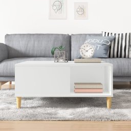 vidaXL Salontafel 80x80x36,5 cm bewerkt hout wit