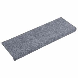 vidaXL Trapmatten zelfklevend 15 stuks 65x21x4 cm lichtgrijs