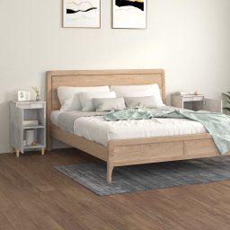 vidaXL Nachtkastjes 2 st 40x35x70 cm bewerkt hout betongrijs