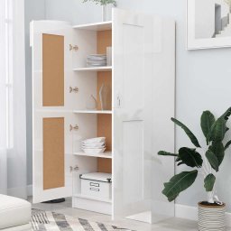 vidaXL Boekenkast 82,5x30,5x150 cm bewerkt hout hoogglans wit