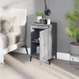 vidaXL Nachtkastje 40x35x70 cm bewerkt hout betongrijs